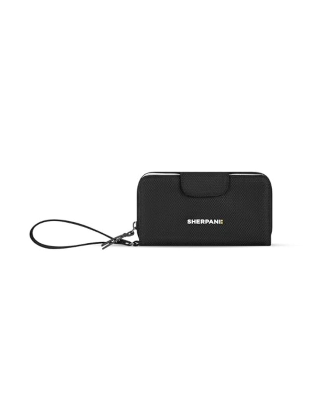 RFID Zip-Around Wristlet Wallet Recycled Nylon Faux Leather Travel